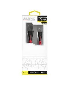 Charging plug, Auris, CB24, USB-micro USB, 3.4 A, 120 cm, black