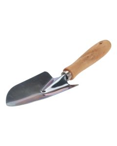 Shovel-shaped gardening tool, 8.4x29.5cm, wooden handle