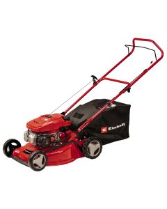 Petrol lawn mower, Einhell, GC-PM 46/3, 4-stroke, 132 cm³, 46 cm, 25-80 mm, 65 L hopper, 1200 m², with active wheels