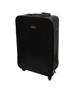 Travel suitcase, ProWorld, textile, 20", W17 x D34 x H52 cm, black color