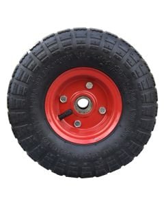 Rubber wheels for warehouse carts, 4.1/3.5-4, hole diameter 2 cm, maximum load per wheel 136 kg