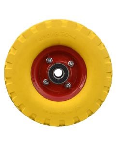 Complete wheel (meat) for warehouse cart, 4.1/3.5-4, hole diameter 2 cm