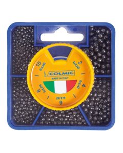 Lead set, Colmic, N. 2, 0.2g; N.4, 0.18 g; N. 6, 0.12 G; N. 8, 0.06 g; N.9, 0.04 g; N. 10, 0.03 g; N. 11, 0.02 g