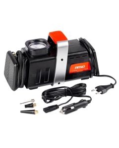 Air compressor for car, AMiO, DC 12V, AC 230V, 150PSI, 10bar