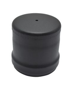 End cap for pellet stove, Ø80 mm, inox, black color
