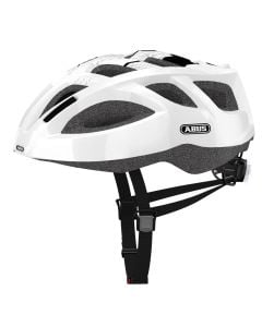 Helmet for bicycles and scooters, Abus, size M, LED light, with ventilation and mosquito nets, white color