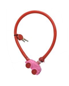 Lock for helmets and accessories, Aabus, 0201, Ø 4 mm, connection with code, security level 1