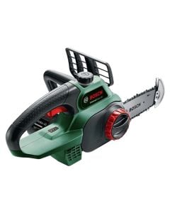 chainsaw, Bosch, Universal Chain 18, 2.5 Ah, 80 ml chain tank, 20 cm blade, 4.5 m/s, cutting up to 135 mm, battery not included.