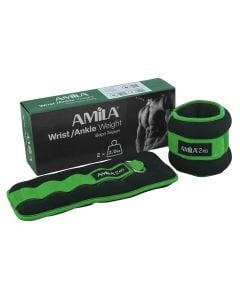 Fitness weights, Amila, for ankles and wrists, 2x2 kg, neoprene
