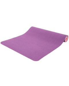 Yoga mat, Amila, 173x60 cm, 4 mm, TPE, purple and pink color