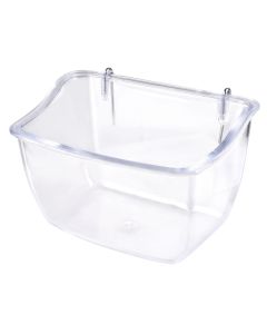 Cage food holder, Imac, 11 x 7.5 x 7 cm, transparent