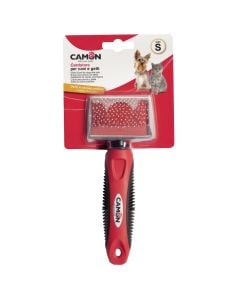 Brush for combing hair, Camon, 4.5 x 8.5 cm, with metal tip (stainless steel)