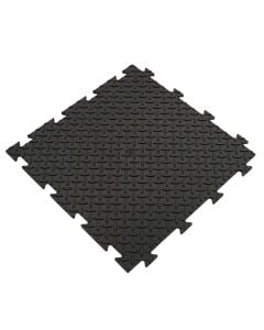 Plastic mat for workplace and gym, Artplast, 50 x 50 x 1 cm, black color, PVC