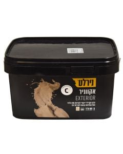 Acrylic paint for outside, Nirlat, Aquanir, first quality, white, dissolves with 10% water and covers 16 m2/ Lt, in 2 coats, 5 L
