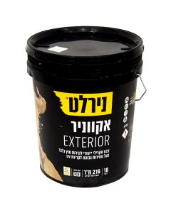 Acrylic exterior paint, Nirlat, Aquanir, first quality, base C, dissolves with 10% water and covers 16 m2/ Lt, in 2 coats, 18 L