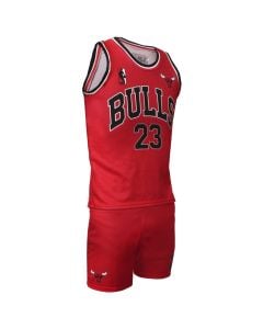Adult Basketball Uniforms 4U Sports Bulls Jordan Size S Suit 1 Red Color