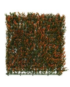 Artificial leaf fence, Giardino Verde, Buxus, 50x50 cm, 550 gr/m², 324 leaves/m², orange color