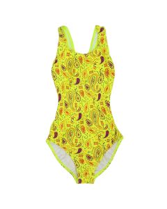 Swimwear for women, 4U Sports, size 28, yellow with motifs