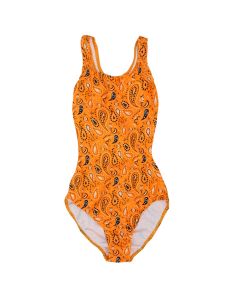 Swimwear for women, 4U Sports, size 32, orange with motifs