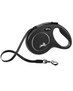 Rope for dogs, Flexi, Classic, M, 5m, 25 kg, black color