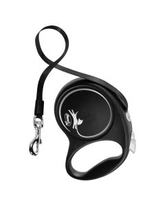 Dog lead, Flexi, Black Design, M, 5 m, 25 kg, black color