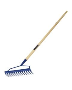 Gardening comb, Big, adjustable, 43 x 163 cm, 16 teeth, metal head, wooden tail