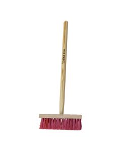 Short gardening broom, Big, 20 x 70 cm, wooden handle, plastic thread