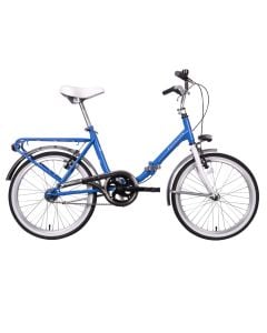Folding bike, Denver, 20", 1 speed, steel body, blue