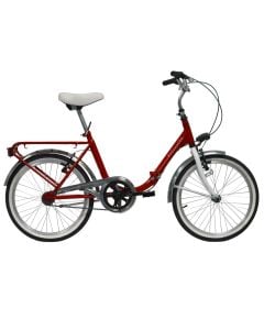 Folding bike, Denver,  20", 1 speed, steel body, red color