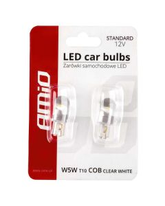 Llampa Led Amio Am-02645 W5W Cob Hpc 12V Clear White 2Cp