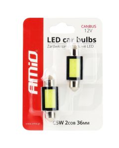 Llampa Led Canbus Amio Am-01639 Cob3 C5W C10W 36Mm 12V White