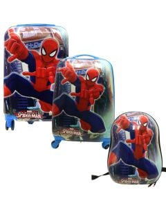 Travel suitcase set for children, Spiderman