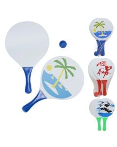 Beach racket set + ball, 33x19x0.5 cm