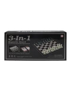 Chess board 3 in 1, Medium, 36x36 cm, plastic material