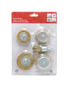 Set of sanding brushes for the drill, 5 pieces