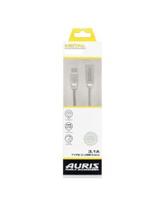 Charging cable, Auris, BC01, USB-Type-C, 3.1 A, 100 cm, white