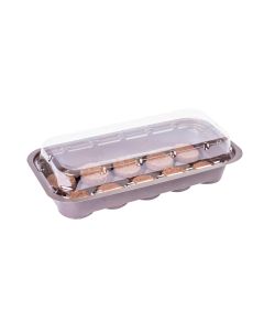 Small greenhouse for growing plants, Videx, H7 x W11 x L26 cm, with coconut base