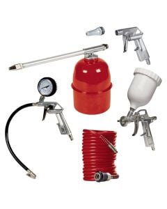 Pneumatic tool set, Einhell, Tire inflation gun+air gun+painting gun+washing gun+4m hose