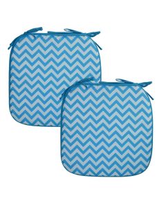 Outdoor cushion 1+1, Size: 38x38x1.8 cm, Color: Blue, Material: 100% polyester