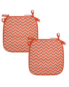 Outdoor cushion 1+1, Size: 38x38x1.8 cm, Color: Orange, Material: 100% polyester