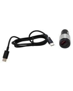 Car charger + plug, Auris, CR10, 25 W, 2 USB and Type-C ports, Type-C-Type-C plug