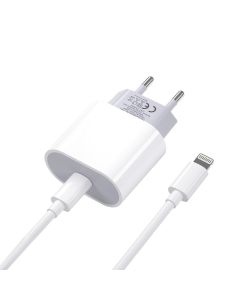 Charger + plug, PZX, P43, 20 W, USB - Lightning plug