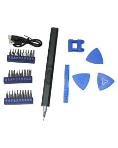 Battery screwdrivers, Slim, 30 different heads