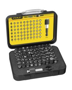 Screwdriver tip set, Stanley, 61 tips