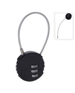Suitcase lock, Explorer, 90x38x12mm, zinc, black color