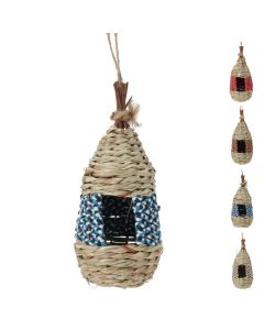 Nest for birds, 9x9x24cm, material willow and branches
