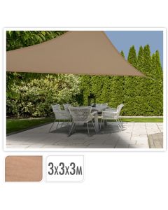 Shade sail, Ambiance, 3x3x3 m, 150 g/m², polyester, red