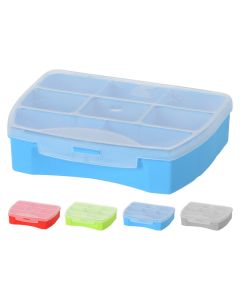 Organizer box, 12 x 9 x 3 cm, polypropylene, with 5 parts