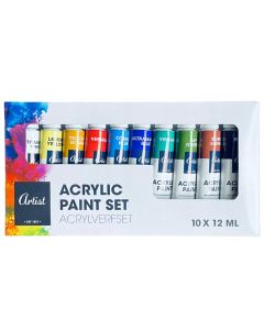 Acrylic paint, Artist, 12ml, 10pc set