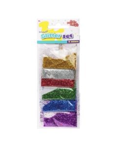 Glitter, 6x2 gr, mix color